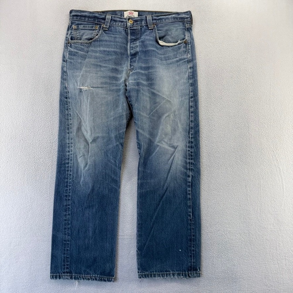 Vintage Levis Jeans men's Fits 34x30 Fit 35x27 Blue Dark Wash  Whisker 501xx y2k